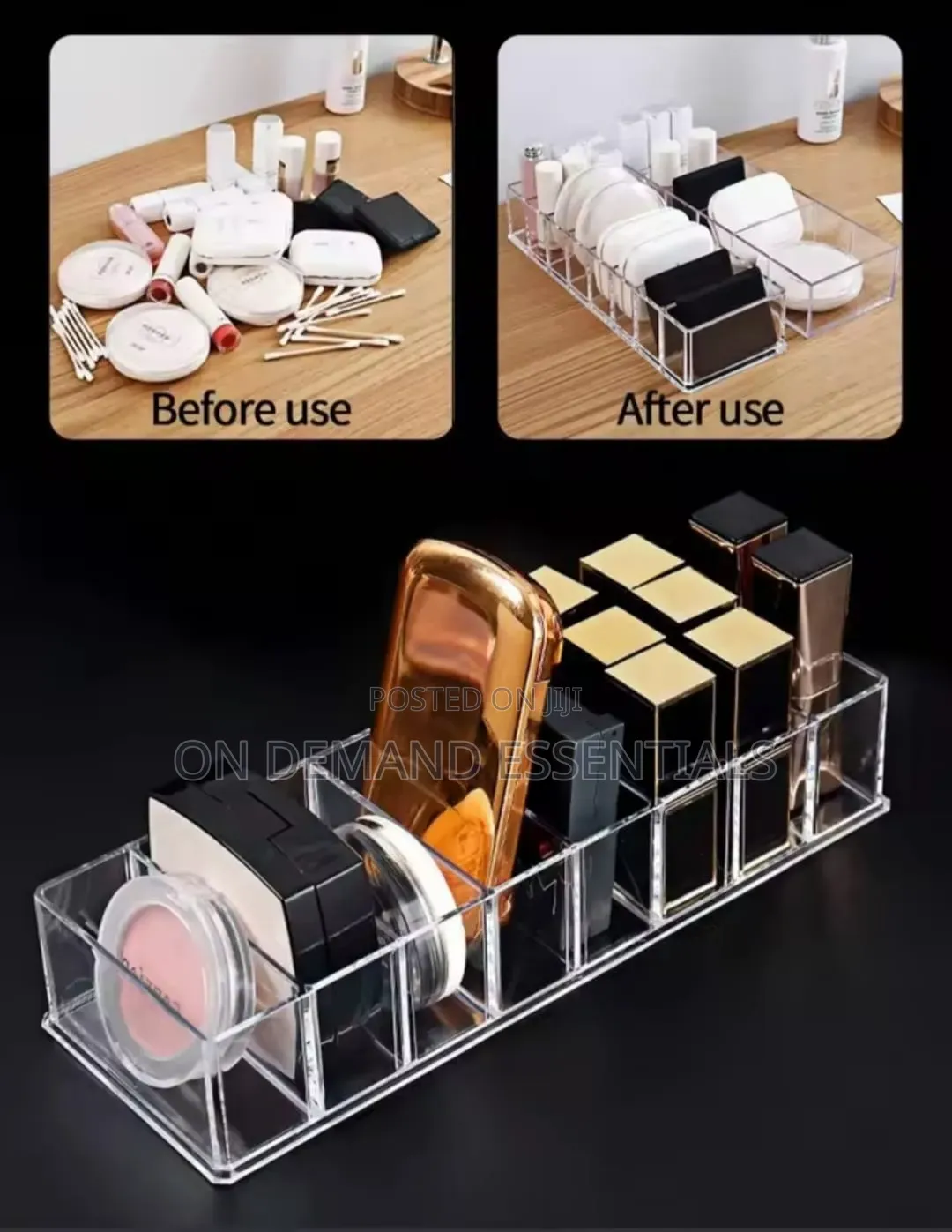 8 Compartment Transparent Multifunctional Storage