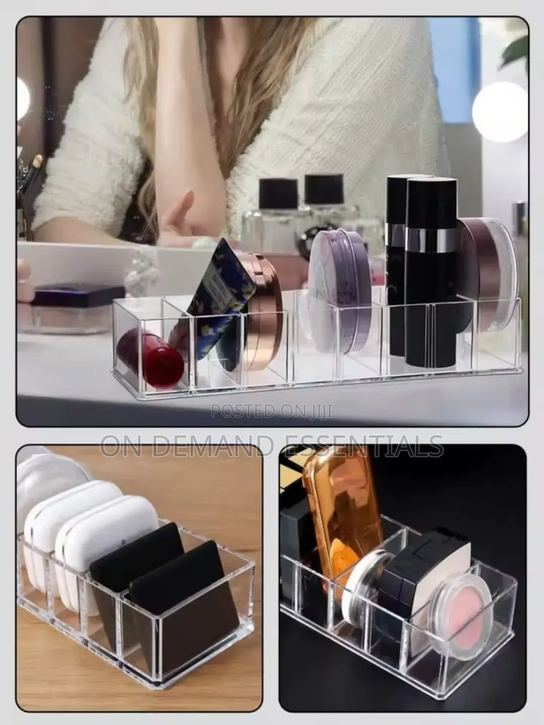 8 Compartment Transparent Multifunctional Storage