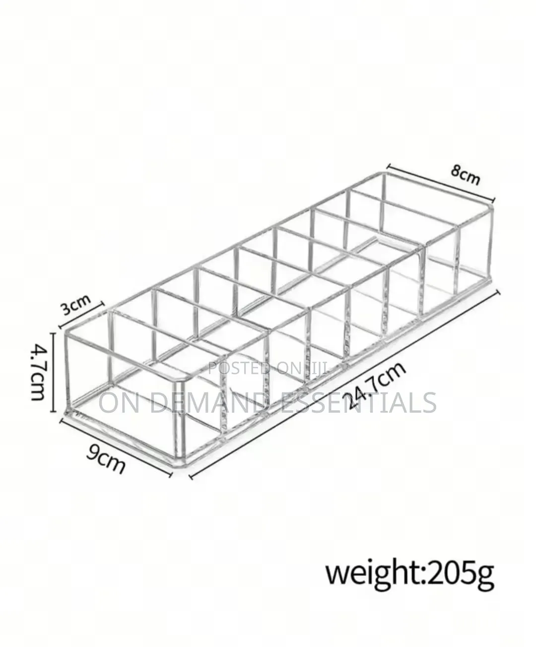 8 Compartment Transparent Multifunctional Storage