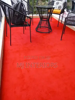 Luxury Red Wall to Wall Carpet Soft Durable Professional Finish