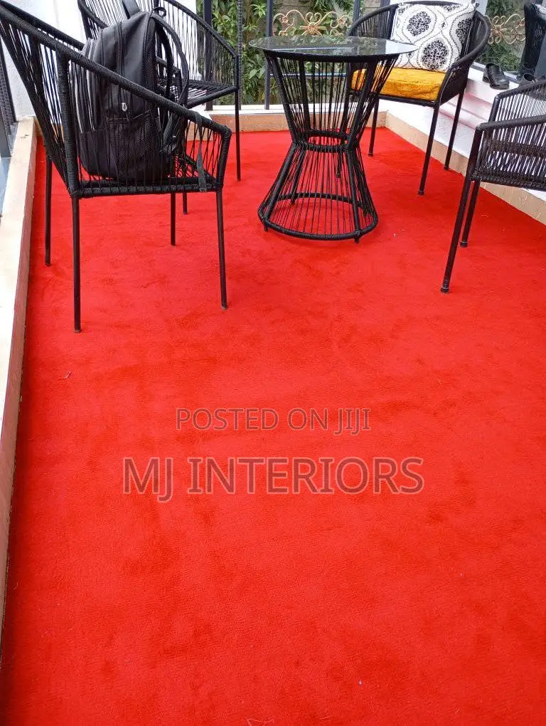 Luxury Red Wall to Wall Carpet Soft Durable Professional Finish