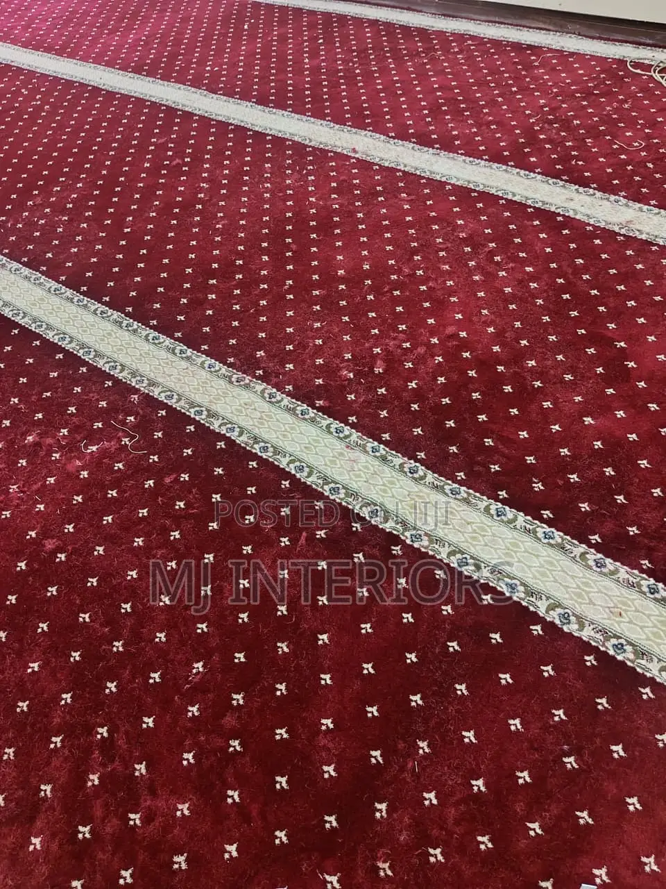 Red Wall to Wall Carpet Soft Touch Elegant Long Lasting Finish