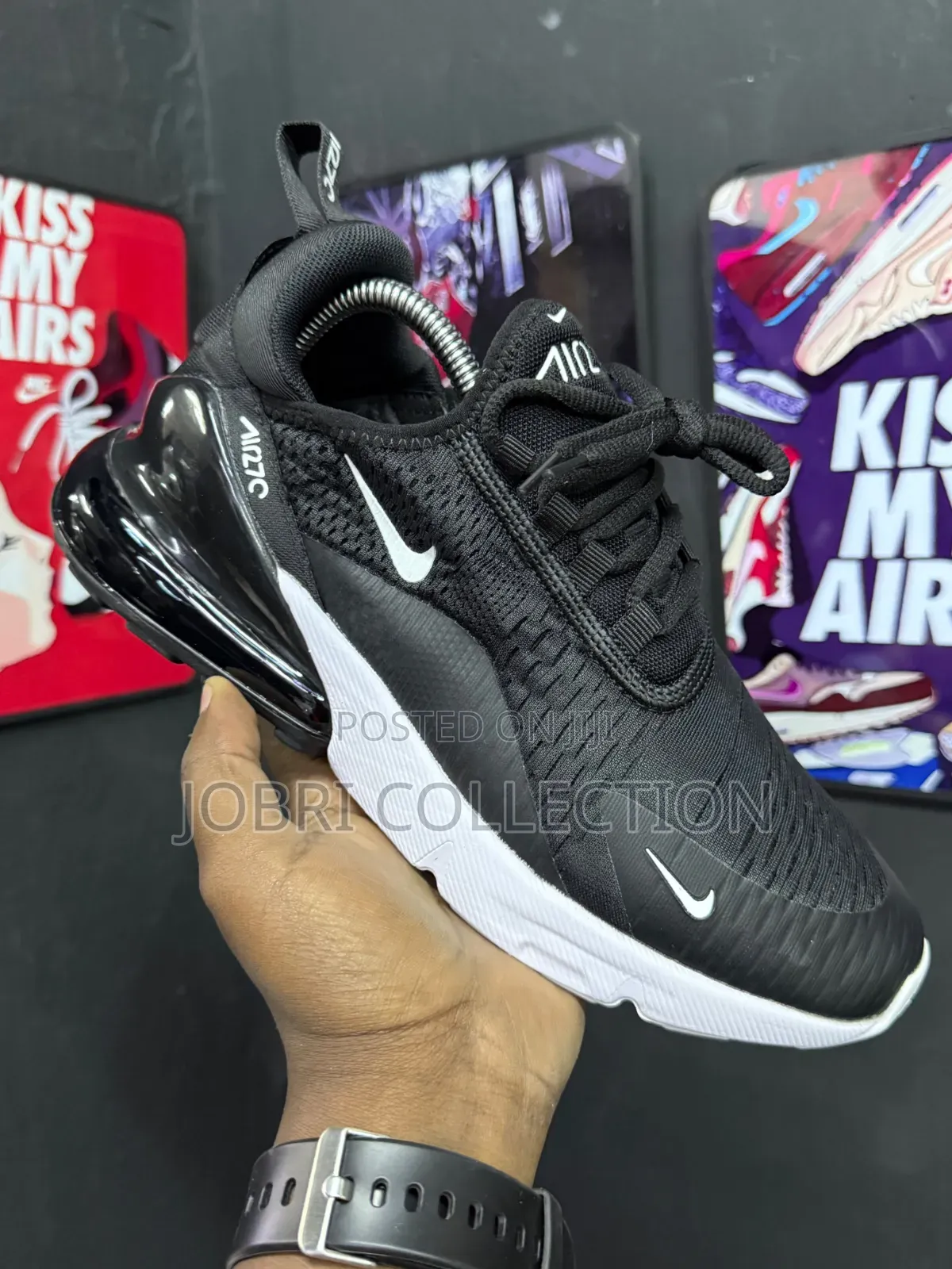 Black and White Nike Airmax 270 Sneakers