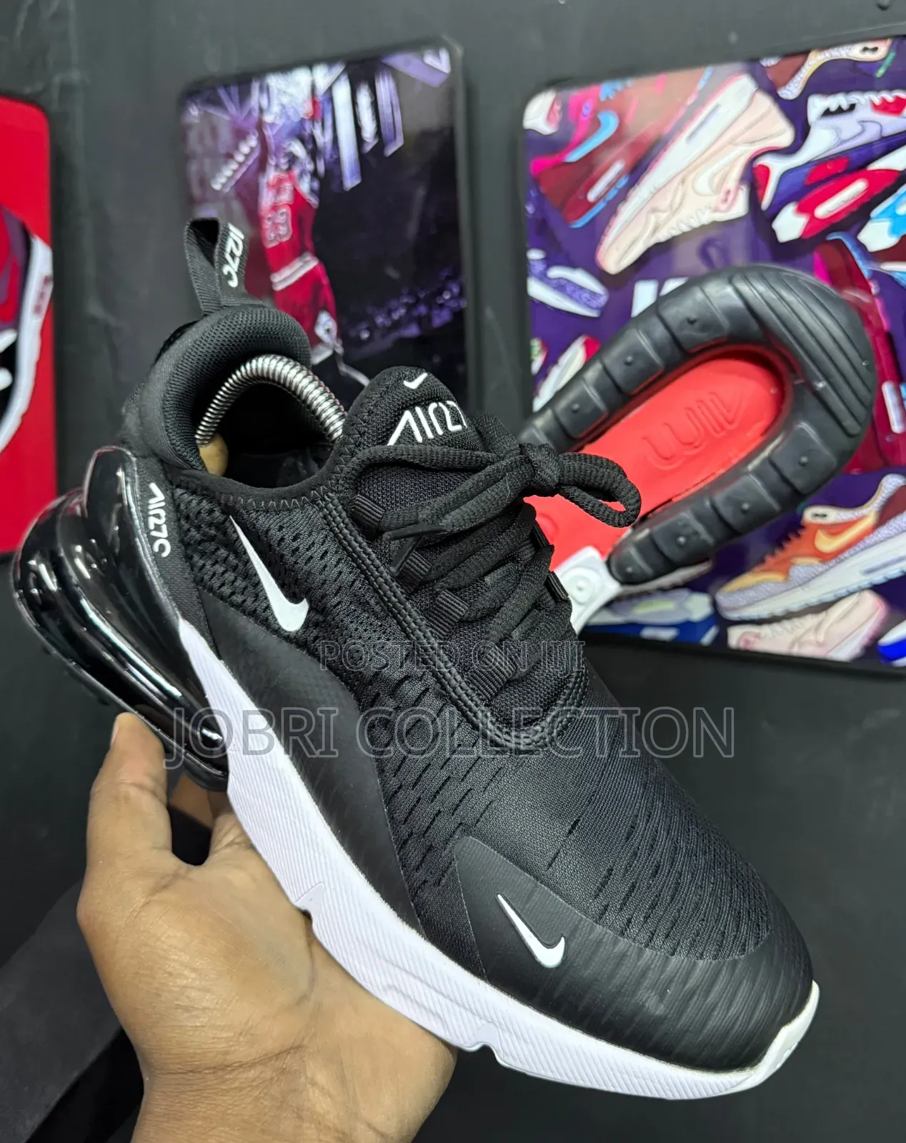 Black and White Nike Airmax 270 Sneakers