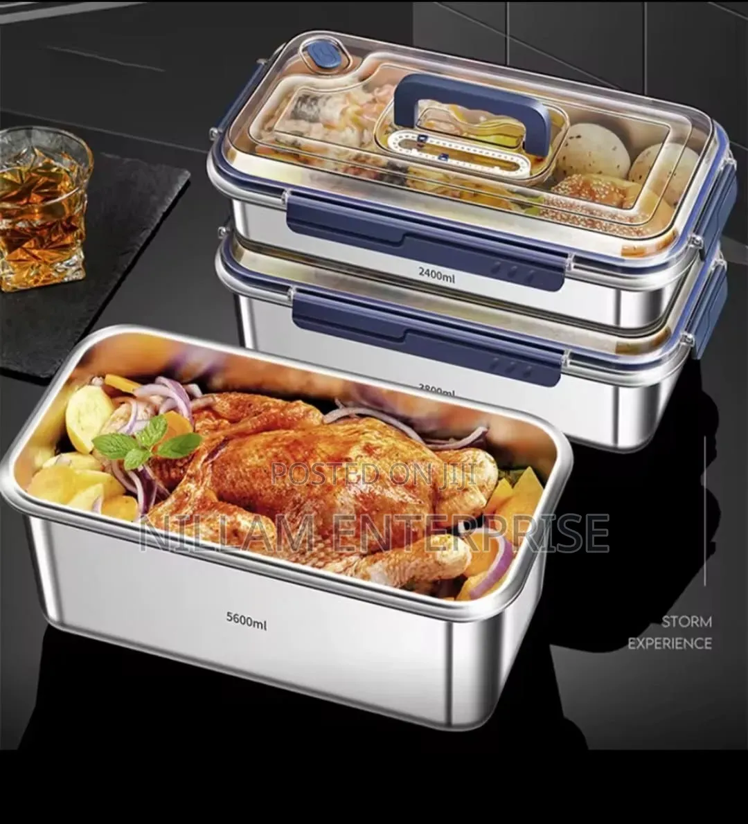 Food Grade Stainless Steel Large Capacity Leak Proof Storage Container