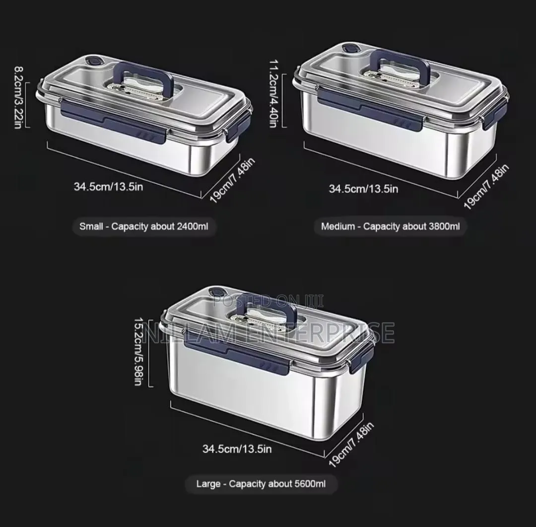 Food Grade Stainless Steel Large Capacity Leak Proof Storage Container