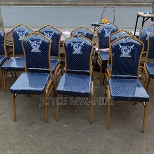 Blue Chairs for Church or Conference Halls With Branding