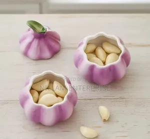 Purple Garlic Ceramic Multifunction Storage Jar