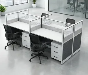 4 Way Office Workstation Desk