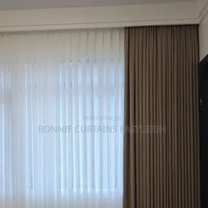 Grey Curtains and Blige With Hooks
