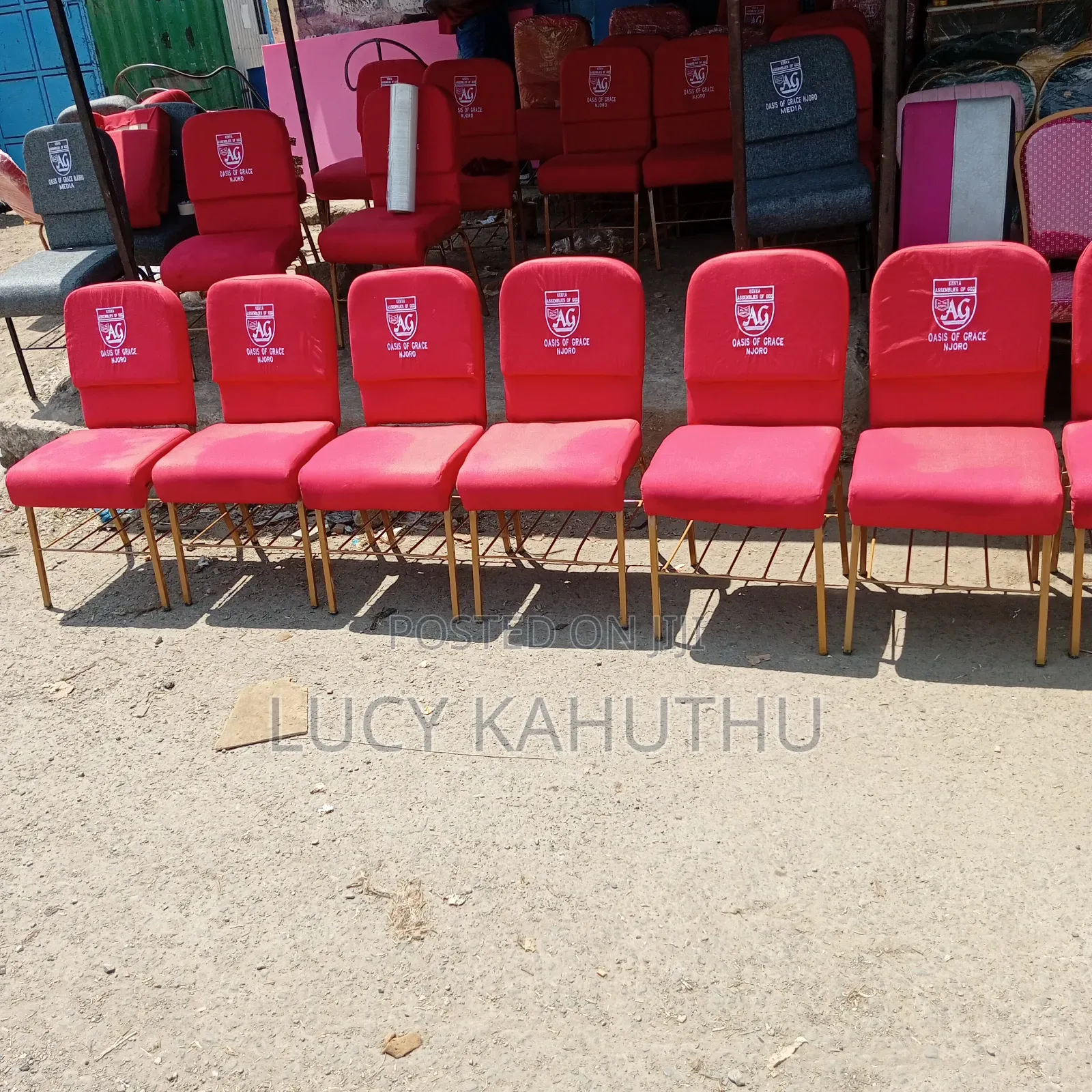 Stackable Church Chairs With Label