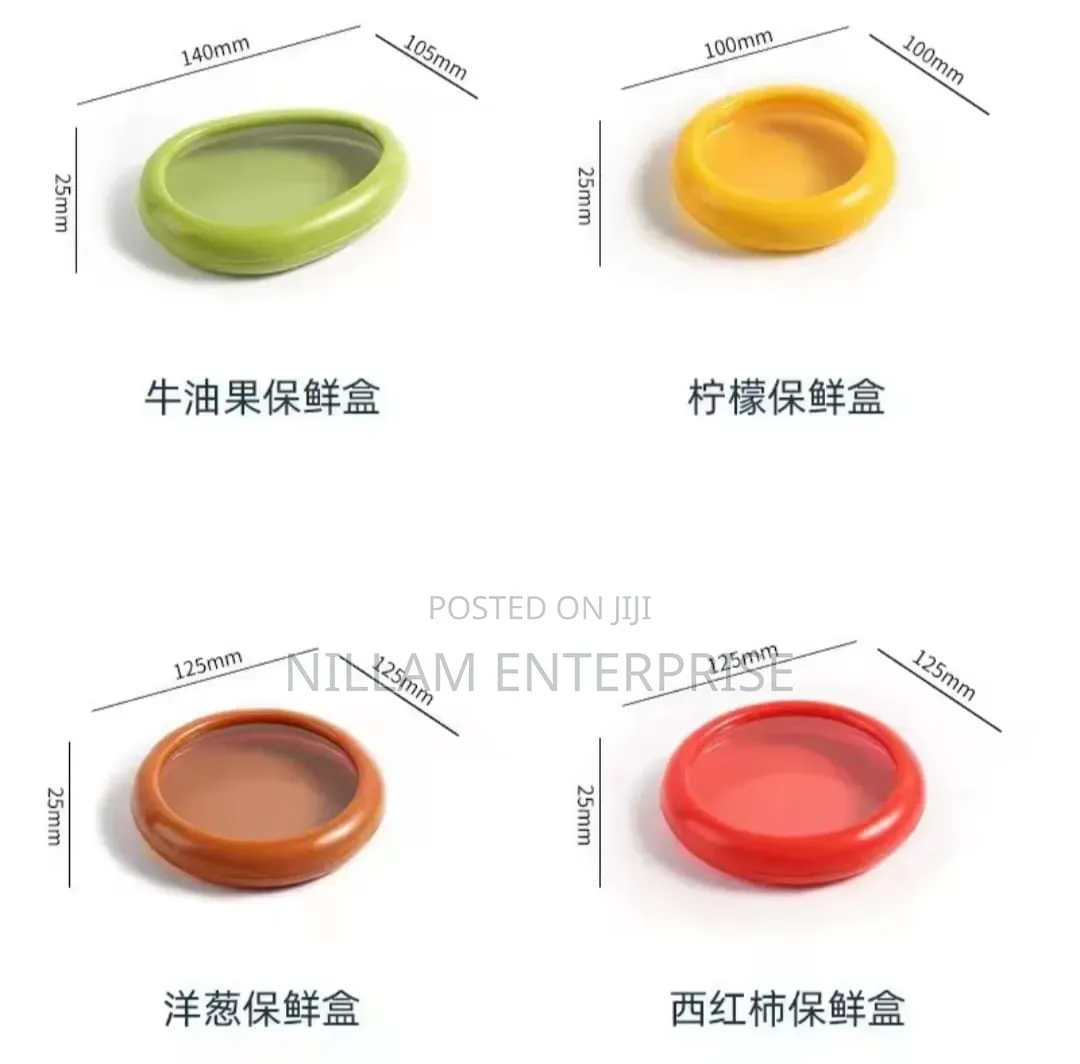 4pcs Transparent Silicone Film Sealed Food Box,