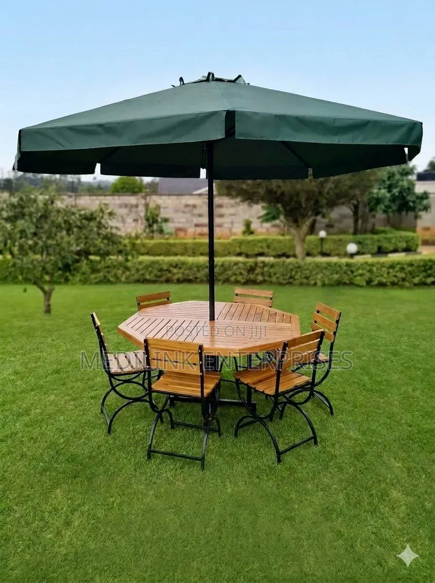 Wooden Metallic Calco Outdoor 6 Seater Shade