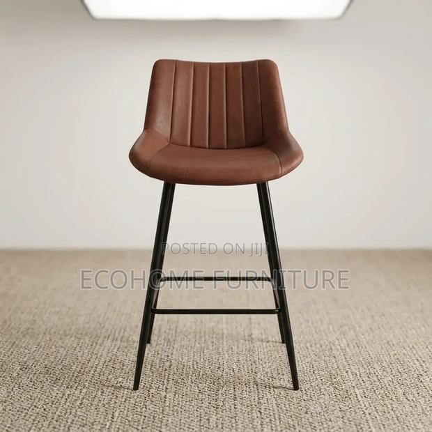 Bar Stool – Brown High Back Kitchen Counter Chair