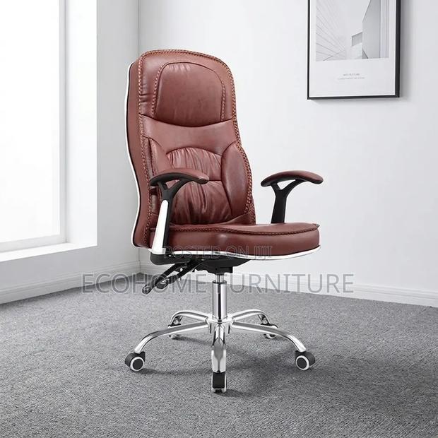 Office Chair – Brown Leather Executive High Back Chair