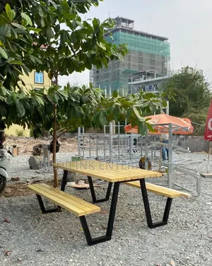 Wooden Metallic Monk Outdoor Benches
