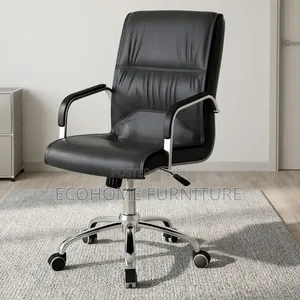 Office Chair – Black Leather High Back Executive Chair