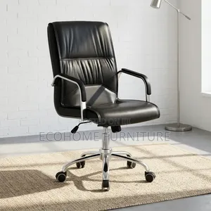 Office Chair – Black Leather High Back Executive Chair