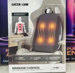 Green Lion Massage Cushion With Heating Function and Lumbar Support