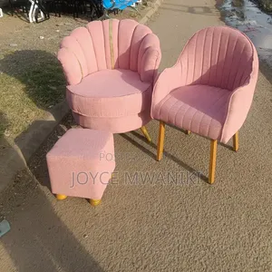 Manicure Seat, Pouf and a Pedicure Seat, Baby Pink 