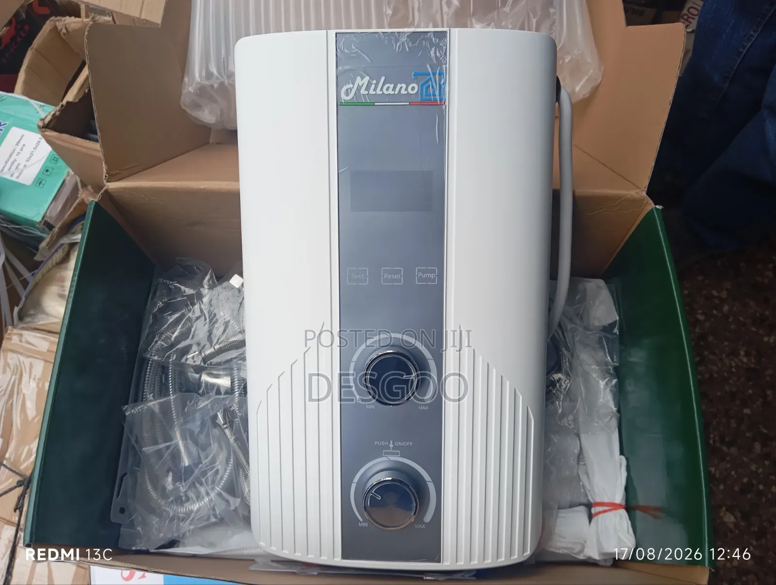 Instant Water Heater Complete Milano