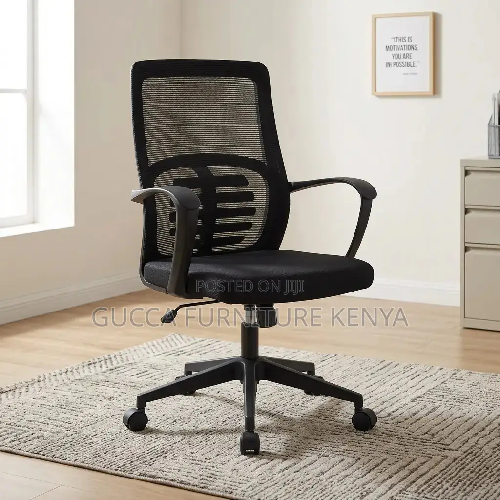 High Back Mesh Study Chair With Armrest.