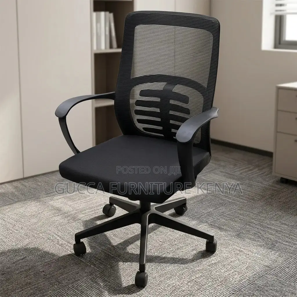 High Back Mesh Study Chair With Armrest.