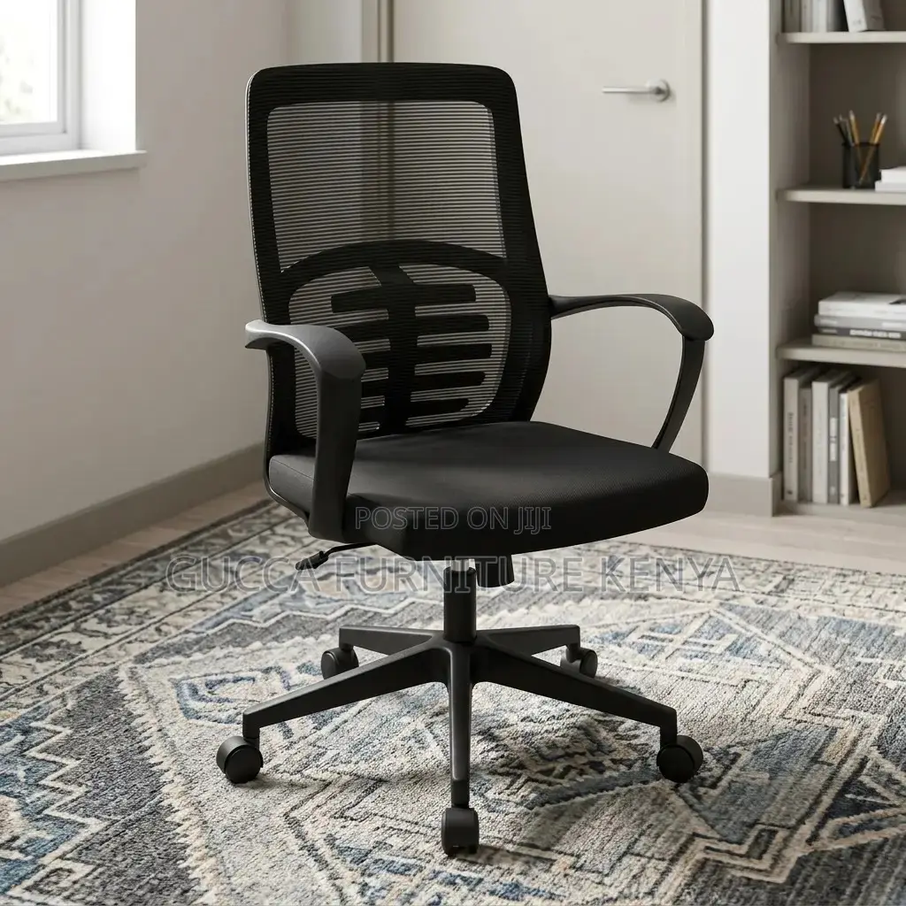 High Back Mesh Study Chair With Armrest.