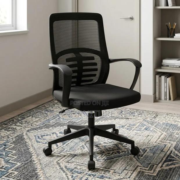 High Back Mesh Study Chair With Armrest. - thumbnail 4