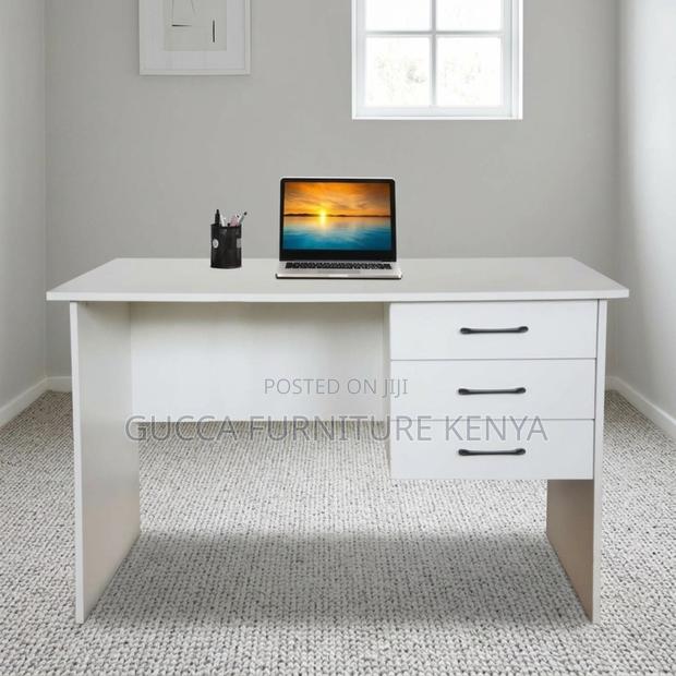 White 1-Meter Study Desk - thumbnail 3