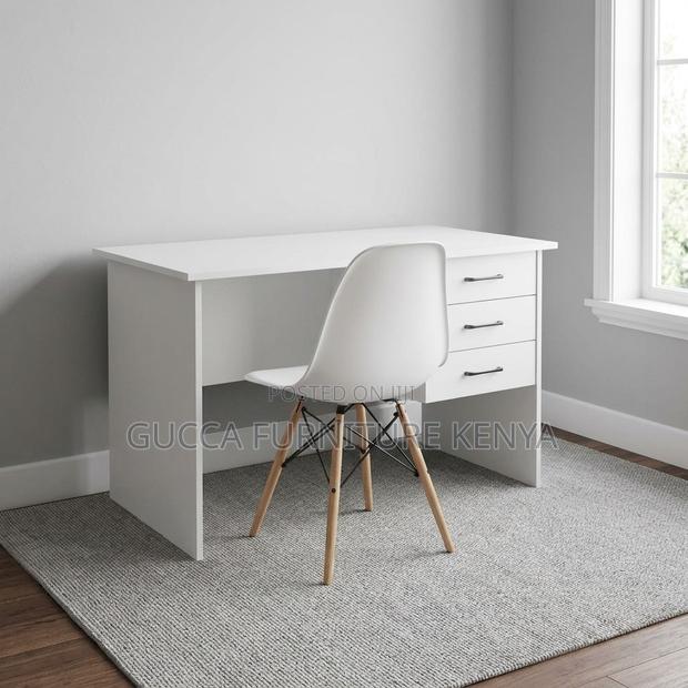 White 1-Meter Study Desk - thumbnail 6