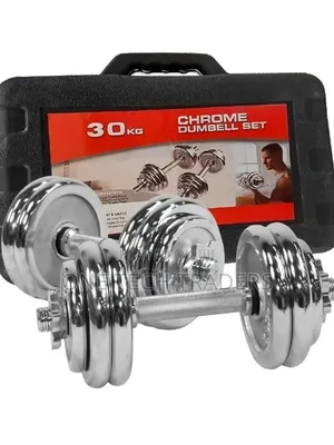 30 KGS Chrome Dumbells With Case