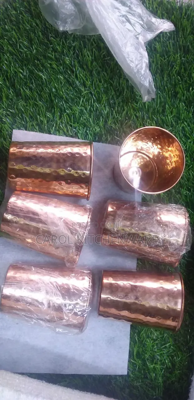 1 PC Copper Cup / 1 PC Hammered Copper Cup