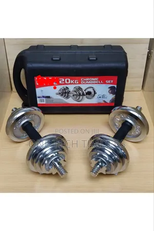 20kgs Chrome Dumbells - With Case