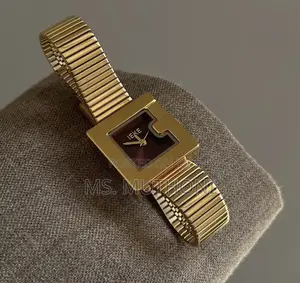 Ladies Vintage-Inspired Gold Square Watch. 