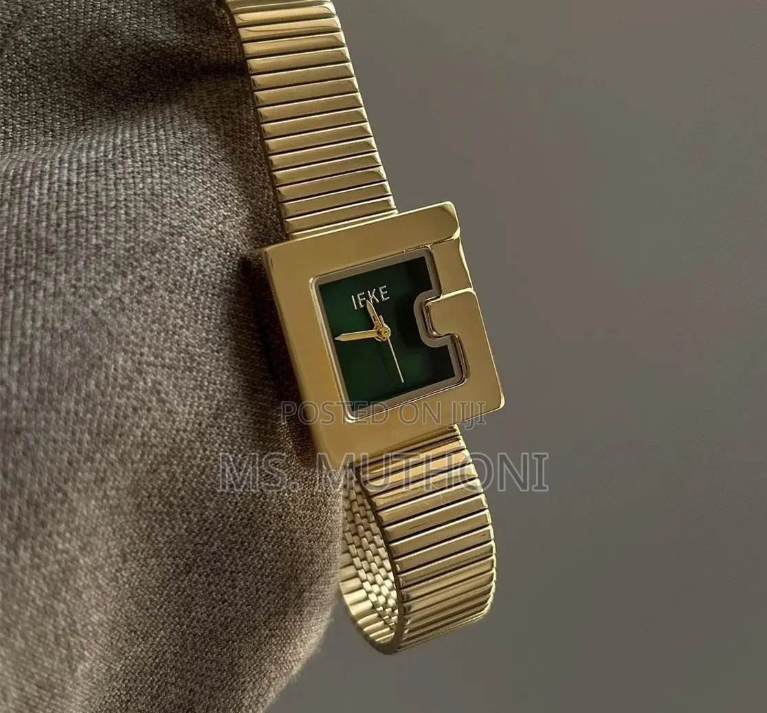  Ladies Vintage-Inspired Gold Square Watch. 