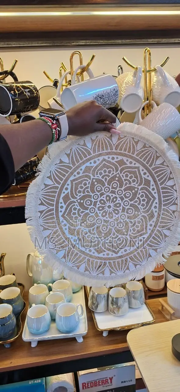6 PCS Round Boho-Style Table Placemats