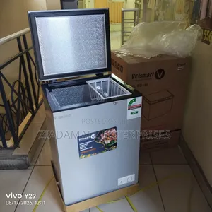 Silver-Silver Volsmart 110L Deep Chest Freezer – Energy Saving