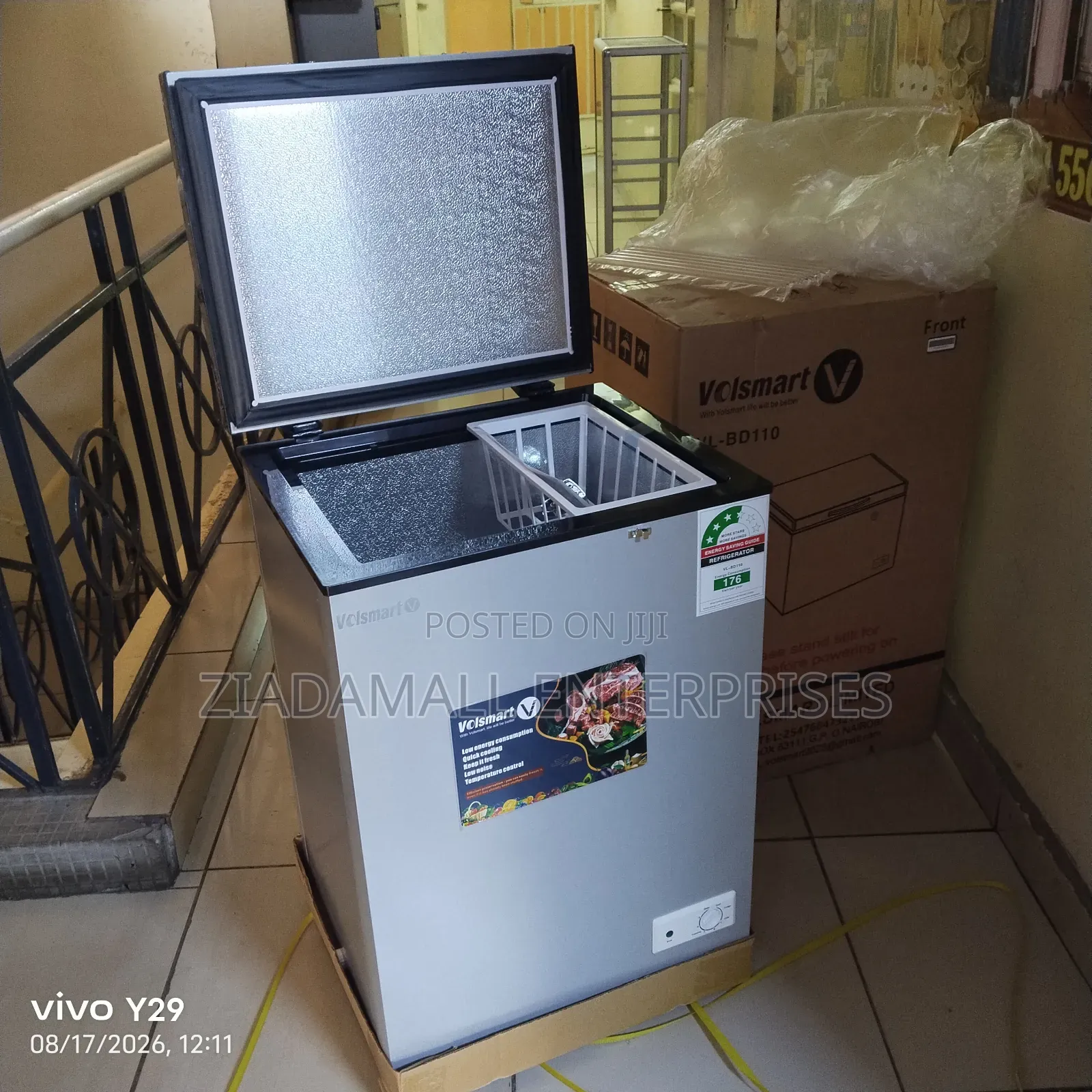 With 5years Warranty- Volsmart 110L Chest Freezer – Efficient Cooling