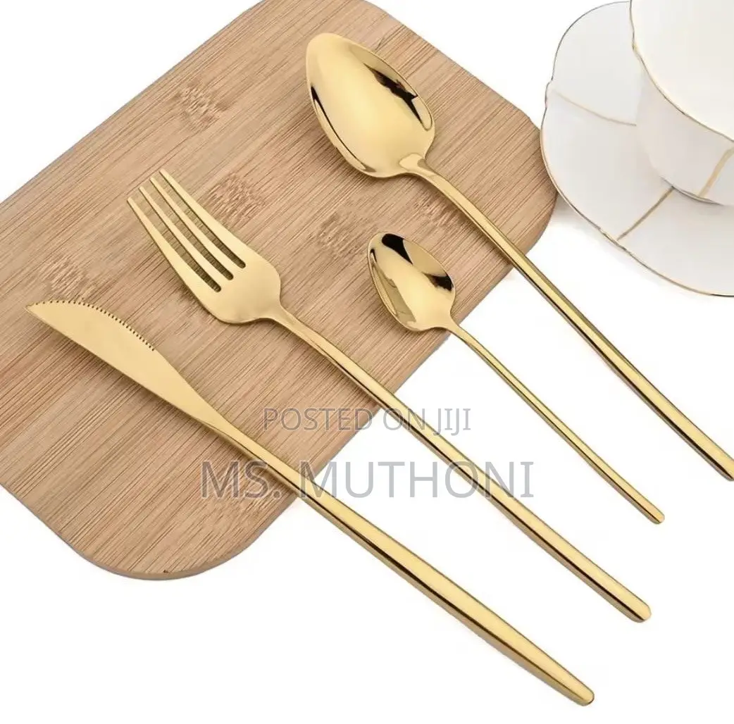 Gold/Silver 24pcs Luxury Cutlery Set Stainless Steel