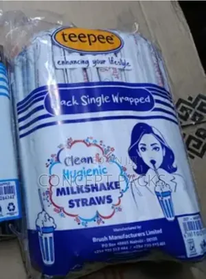 15Pkts Short Hygienic Milk Shake Straws.
