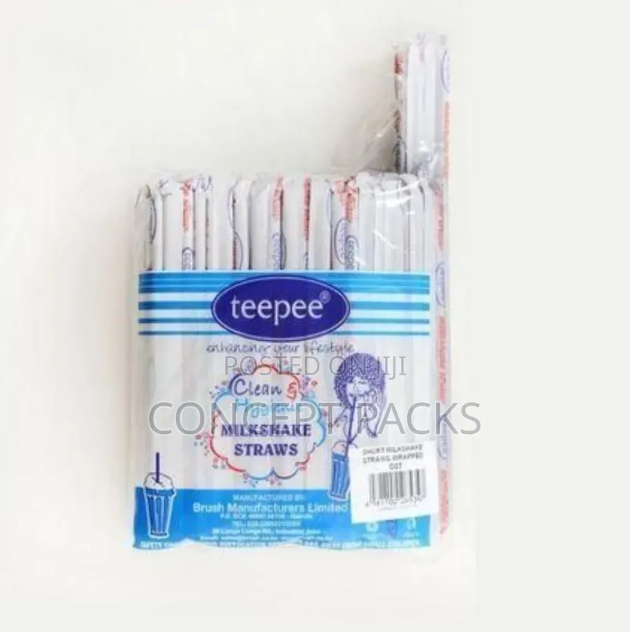 15pkts Teepee Clean Hygienic Milkshake Straws