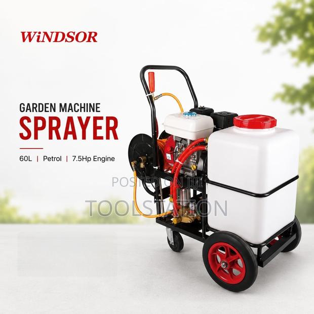 Industrial Garden Spraying Machine Gasoline 7.5hp Engine 60 Litre Tank