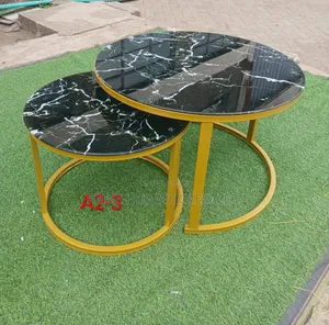 Modern Black-and-White Marble-Effect Glass Top