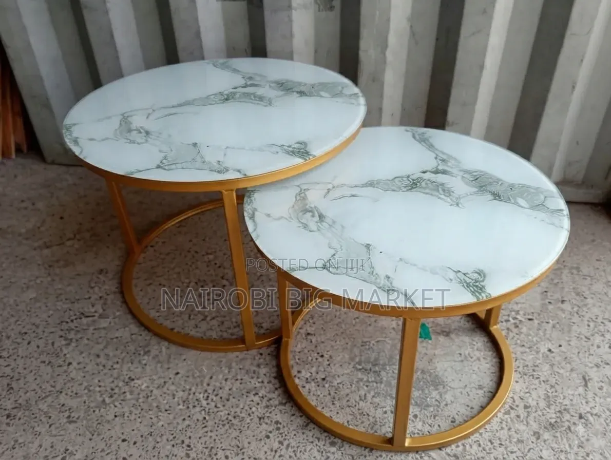 Marble Nesting Coffee Table White