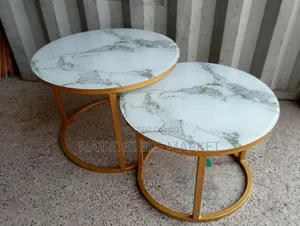 Marble Nesting Coffee Table White