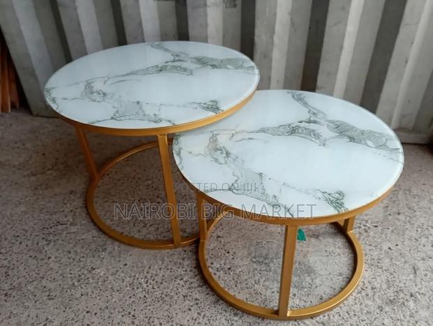 Marble Nesting Coffee Table White