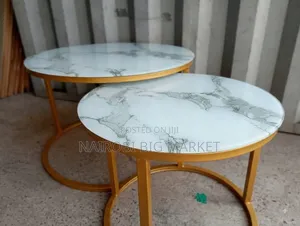Marble Nesting Coffee Table White