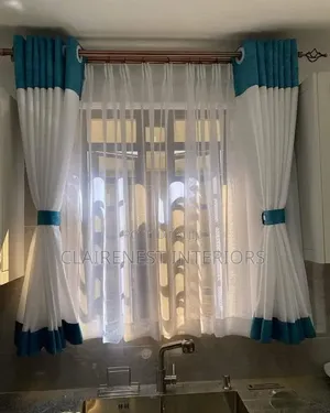 Themed Green and Yellow Kitchen Curtains