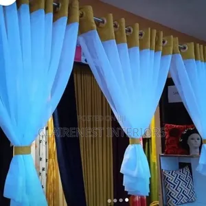 Themed Green and Yellow Kitchen Curtains